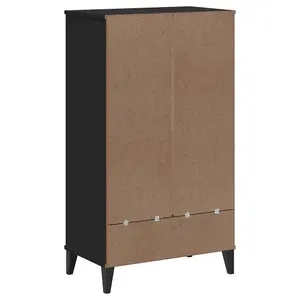 Berkfield Shoe Cabinet VIKEN Black Engineered Wood