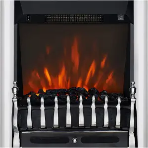 Focal Point Blenheim 2kW Chrome effect Electric Fire (H)555mm (W)390mm (D)114mm