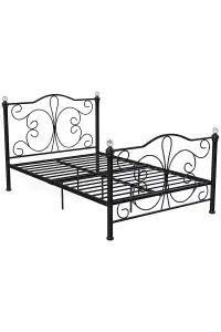 Vida Designs Chicago Black 4ft Small Double Metal Bed Frame