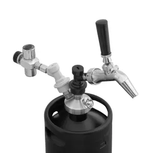 Baridi Deluxe Style Bar Tap with CO2 Regulator, For Baridi Growler Kegs - DH103