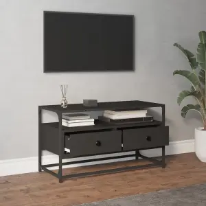 Berkfield TV Cabinet Black 80x35x45 cm Engineered Wood