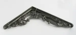 Castelion Single Medium Cast Iron Victorian Scroll Leaf Shelf Bracket