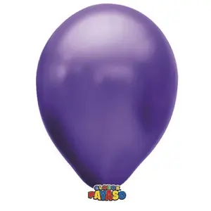 Globos Latex Metallic Balloons (Pack of 100) Purple (One Size)