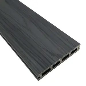 Habitat+ Grey Composite Deck board (L)2.4m (W)135mm (T)22mm