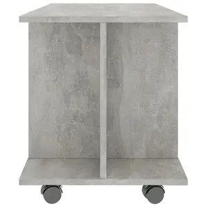 Berkfield TV Cabinet with Castors Concrete Grey 80x40x40 cm Engineered Wood