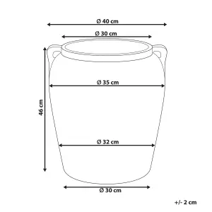 Terracotta Plant Pot 40 cm Grey KERRIA