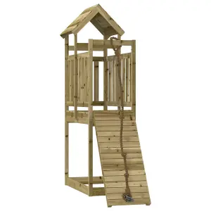 Berkfield Playhouse with Climbing Wall Impregnated Wood Pine