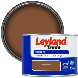 Leyland Trade Vinyl Matt Walls & Ceilings Emulsion Paint Golden Brown (06D45) 350ml Tester