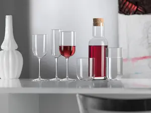 Luigi Bormioli Sublime Clear Round Crystal Modern Red Wine Glasses Set 400ml Pack of 4