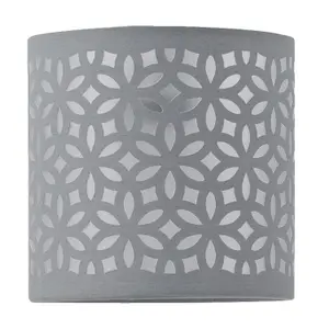 First Choice Lighting Grey Laser Cut 15.5cm Table Lamp Shade