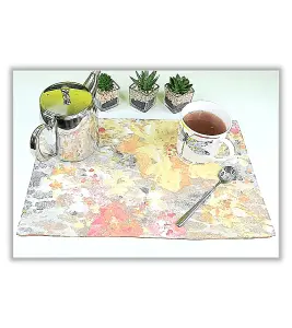 HANDMADE PLACEMATS - GIVERNY SIENNA - 43.5 X 28.5 CM SET OF 2