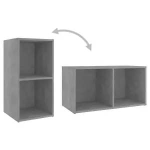 Berkfield TV Cabinets 2 pcs Concrete Grey 72x35x36.5 cm Engineered Wood