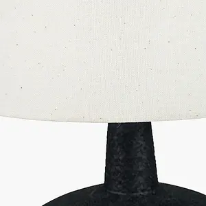 Wood Effect Textured Ceramic Table Lamp