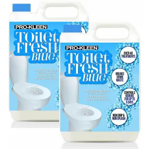 Pro-Kleen Toilet Fresh Flush Cleaning Liquid 10L - Concentrate, Easy to Use, Blue Fluid Formula for Caravans, Motorhomes & Boats