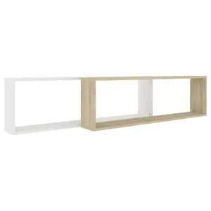 Aycel Cubby Shelf (Set of 2) Gloss White / 30cm H x 100cm W x 15cm D