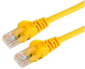 PRO SIGNAL - 0.5m Yellow Cat5e Snagless UTP Ethernet Patch Lead