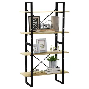 Berkfield 4-Tier Book Cabinet Sonoma Oak 80x30x140 cm Engineered Wood