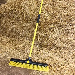 Charles Bentley Bulldozer Yard Broom Sweeper Heavy Duty Industrial With Handle