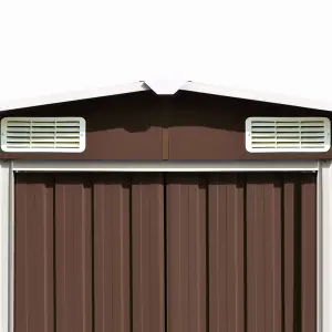 Berkfield Garden Shed Brown 257x779x181 cm Galvanised steel