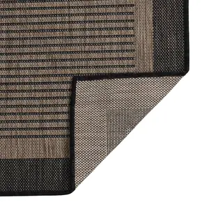 Outdoor Flatweave Rug 80x150 cm Dark Brown