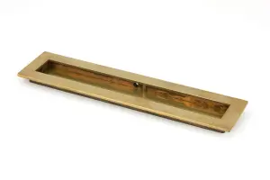 From The Anvil Aged Brass 250mm Plain Rectangular Pull