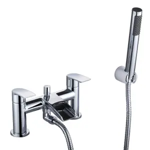 Nes Home Virgo Waterfall Bathroom Tap Basin Mono Mixer Bath Shower Mixer Set Solid Brass