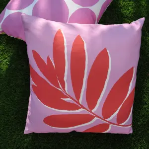 Leaf Print Water & UV Resistant Filled Cushion