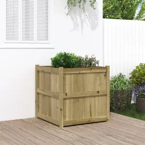 Berkfield Garden Planter 70x70x70 cm Impregnated Wood Pine