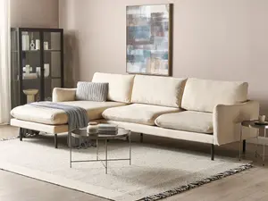 Right-Hand Corner Sofa VINTERBRO Light Beige Velvet Right Hand