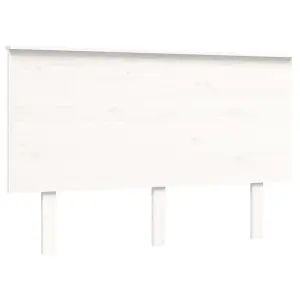 Berkfield Bed Frame with Headboard White 140x200 cm Solid Wood