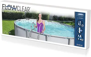 Bestway Flowclear 42 Inch Pool Ladder  Safe Access for Above Ground Swimming Pools