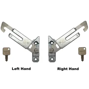 Res-Lok Concealed Window Restrictor Child Lock Key Locking Right & Left Hand Pair