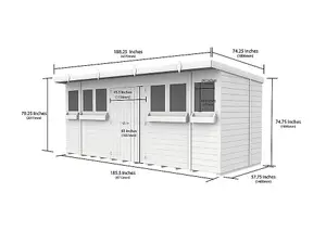 DIY Sheds 16x5 Pent Summer Shed Loglap