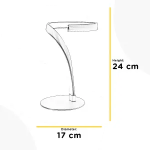 Luminosa Infinity Integrated LED Table Lamp Silver 4500K