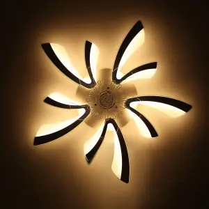 30.7'' Dia Creative White LED Ceiling Fan Light with Remote Control