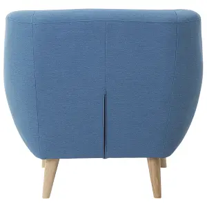 Beliani Retro Armchair MOTALA Fabric Blue