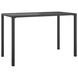 Berkfield Garden Dining Table Anthracite 110x54x70 cm Steel