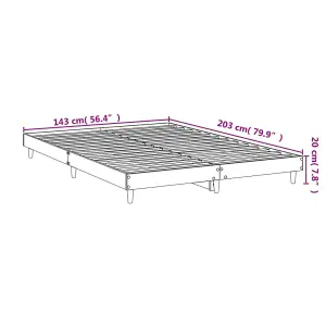 Berkfield Bed Frame Sonoma Oak 140x200 cm Engineered Wood