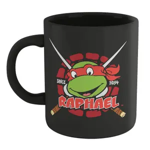 Official Teenage Mutant Ninja Turtles Raphael Mug - Black 100% Ceramic, Dishwasher Safe