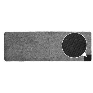 JVL Kensington Machine Washable Cotton Runner Barrier Doormat, 50x150cm, Grey