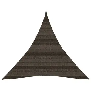 Berkfield Sunshade Sail 160 g/m2 Brown 3.6x3.6x3.6 m HDPE