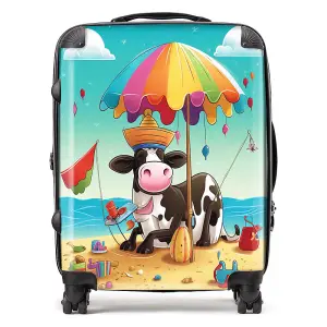 Cow On A Beach Holiday Suitcase - Large