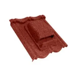 PACK OF 2 (Total 2 Units) - .450mm Thick Roof Tile Bond Cowl Roof Tile Vent - 420mm (D)x 430mm (W) - Red