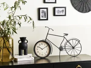 Beliani Retro Clock LILLO Metal Black