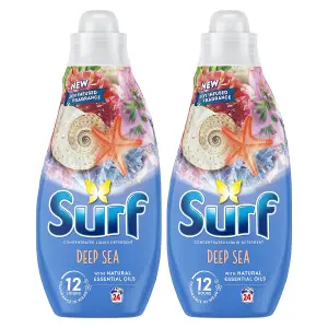 Surf Laundry Washing Liquid Detergent Deep Sea 1.30 Litre, 48 Washes, 2Pk