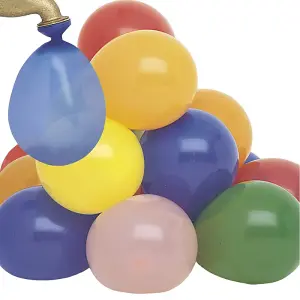 Unique Party Latex Plain Water Balloons (Pack of 40) Multicoloured (One Size)