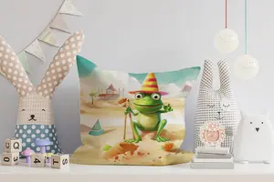 Turtle On A Beach Holiday Cushions 45cm x 45cm