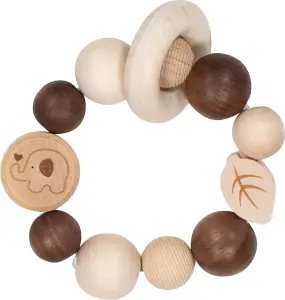 Wooden Baby Touch Ring Elastic Elephant Toddler Development Sensory Accessory