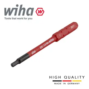 Wiha Slimbit Hex Screwdriver 2.5mm Hexagon Head 1000v VDE Electrician 75mm 37224