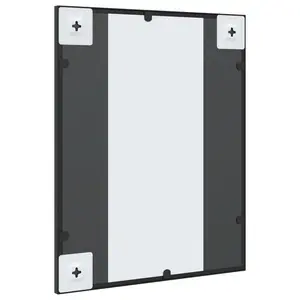 Mikayia Wall Mirror Black 50cm H x 40cm W